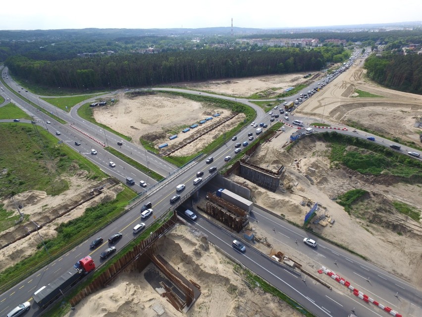 Przebudowa węzła Kijewo. Zdjęcia z maja, 2019 roku.