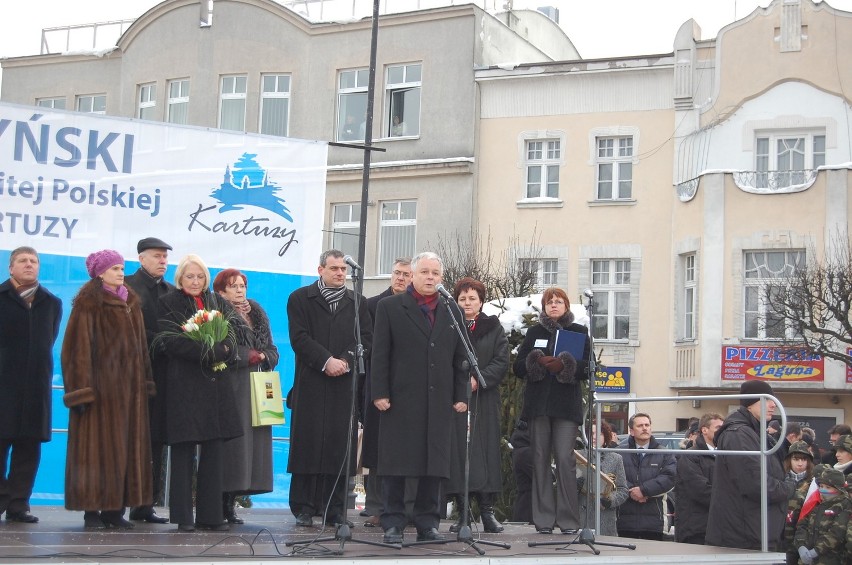 Lech Kaczyński odwiedził Kartuzy