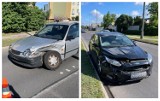 Zderzenie aut na skrzyżowaniu Zbiegniewskiej - Żurawia we Włocławku. 70-latka nie ustąpiła pierwszeństwa [zdjęcia]
