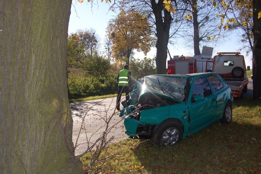 Gm. Gardeja. W Otłówku doszło do wypadku. Kierowca nieprzytomny [FOTO]