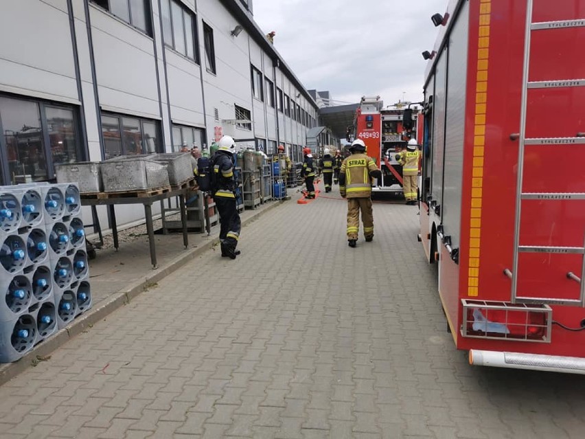 Pożar w zakładzie produkcyjnym Terma w Czaplach w gminie Żukowo