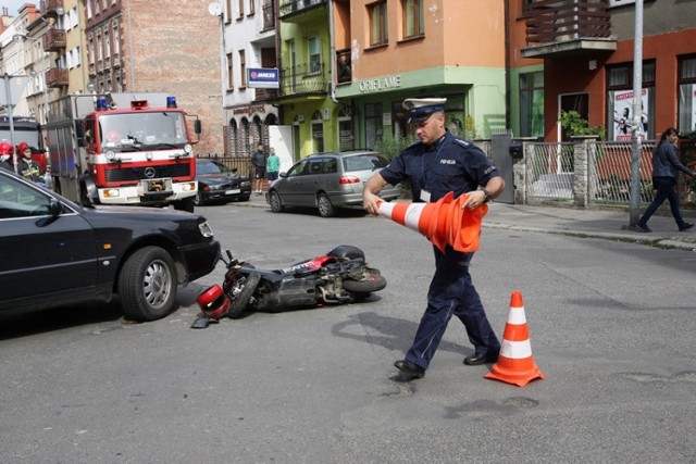 Wypadek na ulicy Nowy Świat w Legnicy