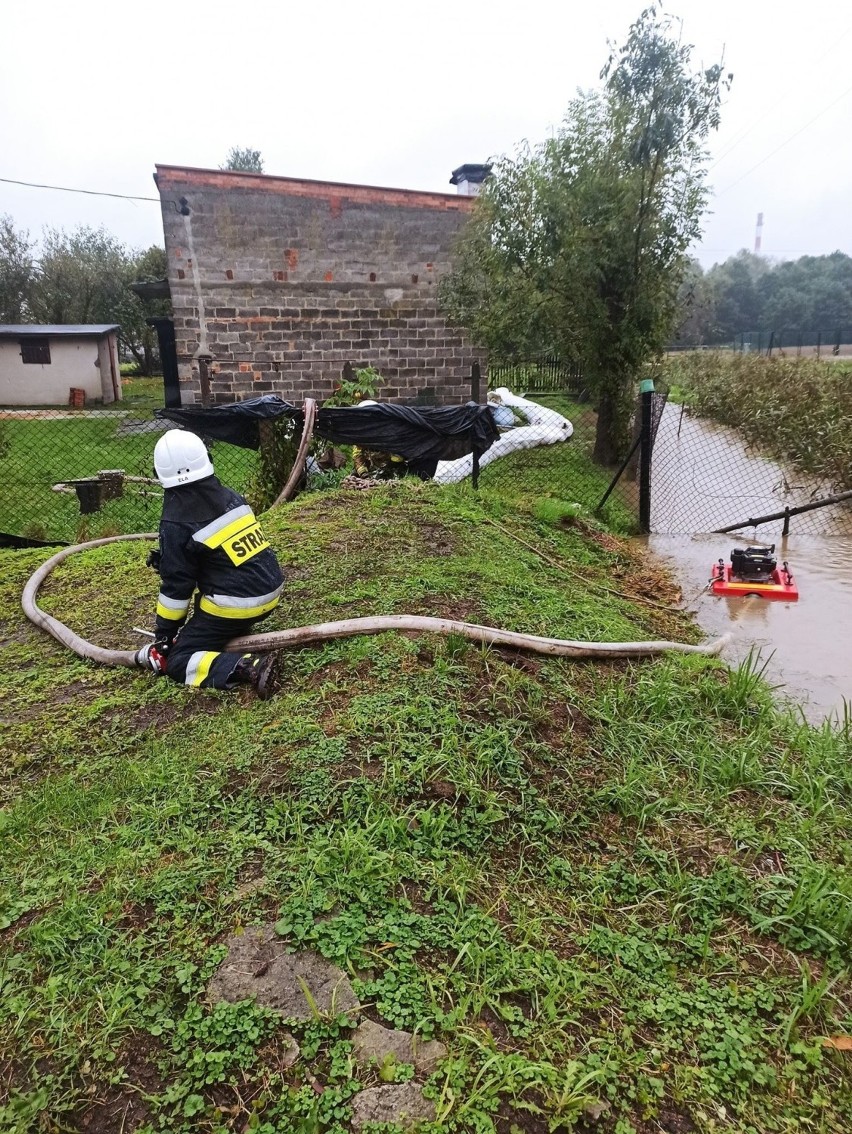 Powódź w Krzyżanowicach. Zalana Skalna w Rybniku