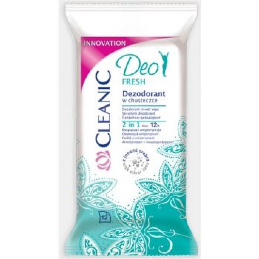 Cleanic Deo Fresh Chusteczki dezodorujące 12 szt