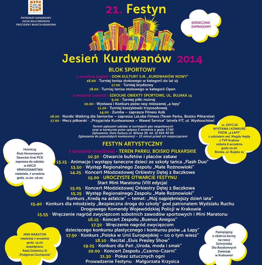 Jesień Kurdwanów 2014, Kraków za darmo