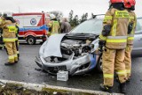 Groźny na drodze do Gorzowa. W Kamieniu Małym zderzyły się dwa samochody. Poszkodowana została kobieta