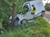 Bus uderzył w drzewo w Grodźcu pod Ozimkiem. Pasażer został przewieziony do szpitala