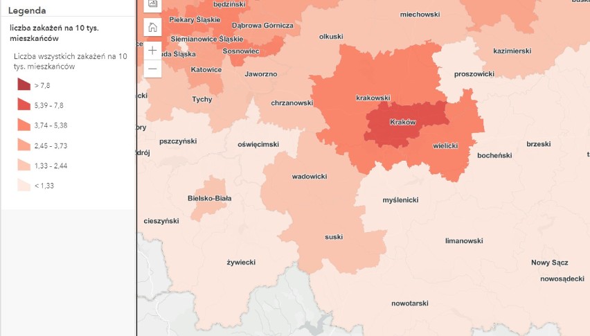 Chrzanów, Oświęcim, Wadowice, Olkusz. 79 nowych przypadków zakażenia koronawirusem w regionie