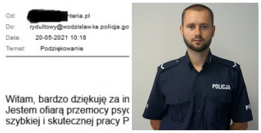 Mieszkanka podziękowała za pomoc dzielnicowemu sierż....