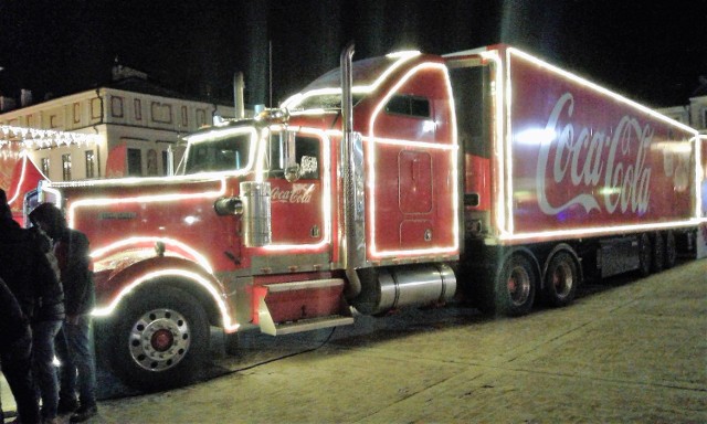Ciężarówka Coca-Coli w Zamościu