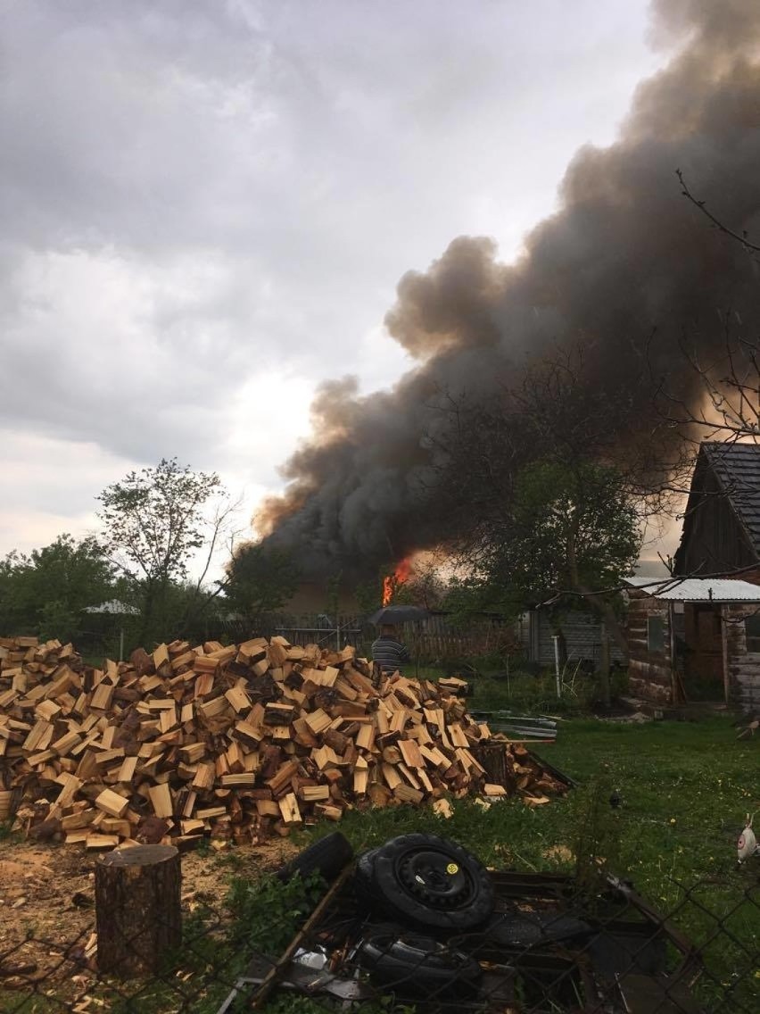 Pożar stodoły w Koźli