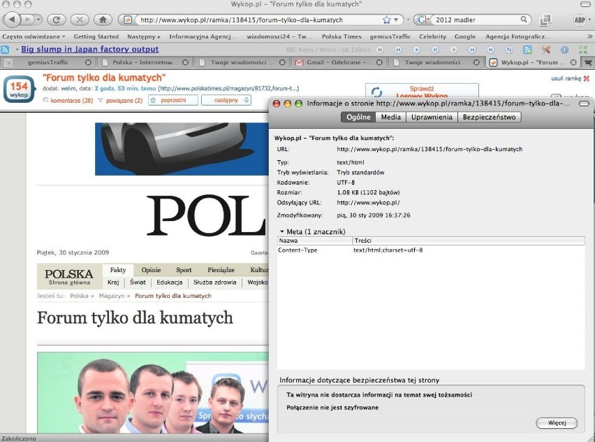I sposób prezentacji materiału ze strony www.polskatimes.pl