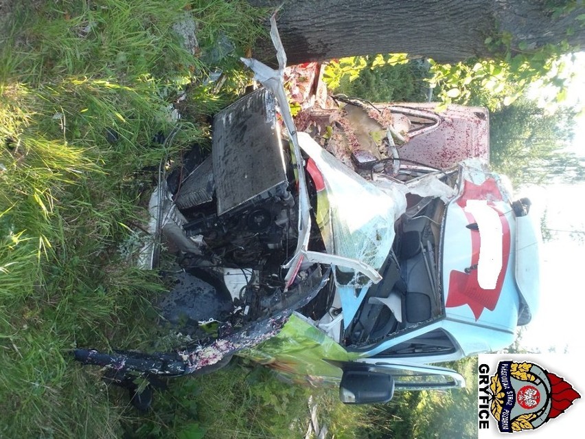 Wypadek na trasie Gołańcz Pomorska - Trzebiatów [ZDJĘCIA]