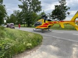 Wypadek w Małych Radowiskach w powiecie wąbrzeskim. Lądował śmigłowiec LPR