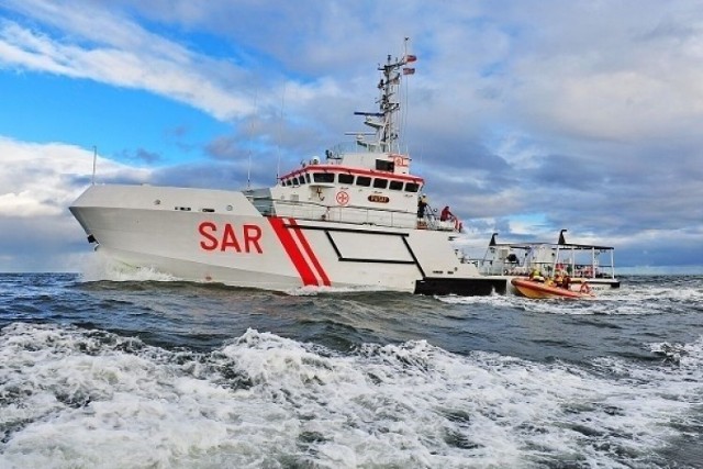 Na Zatoce Gdańskiej odbyły się ćwiczenia BSR Świbno na wzburzonym morzu.