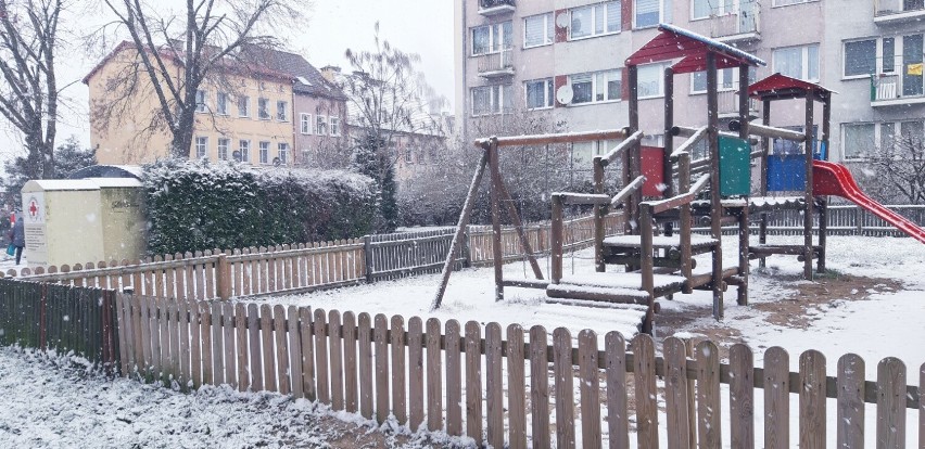 Śnieg w Sławnie - 28.11.2023
