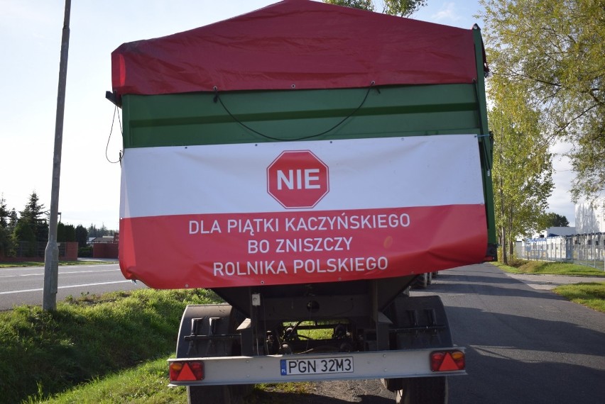 Powiat Gniezno. Blisko 60 ciągników wyjechało w miasto w ramach protestu przeciwko „piątce dla zwierząt” [FOTO, FILM]