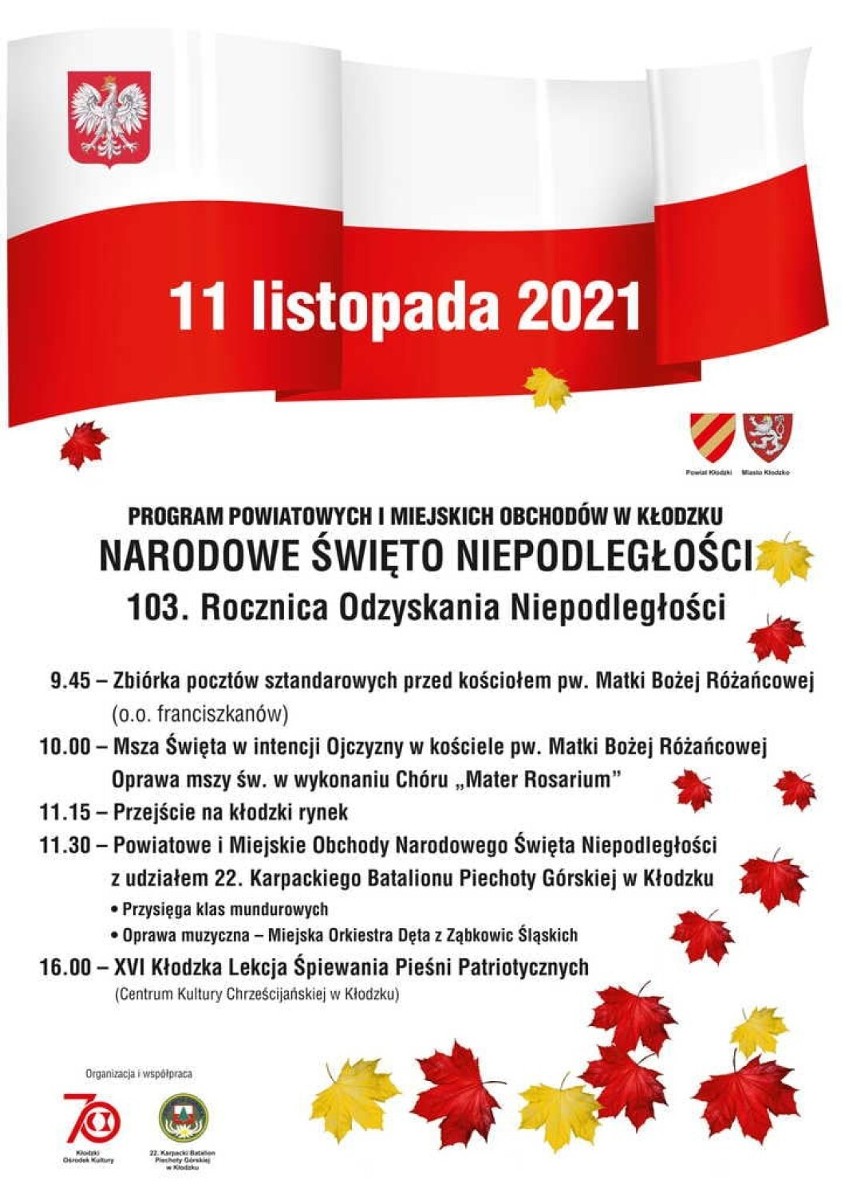 11 listopada w Kłodzku i powiecie kłodzkim. Co się będzie działo? 