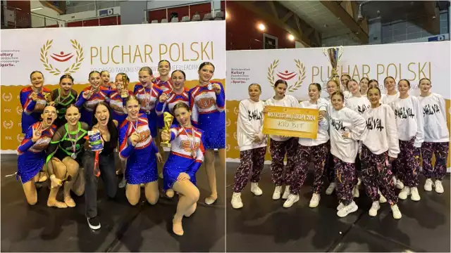 Tak zaprezentowały się tancerki z Shiva Dance Studio na Pucharze Polski w Cheerleadingu Sportowym w Chęcinach