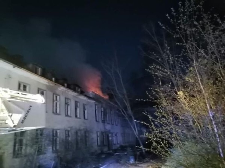 Pożar szpitala w Lasku Złotoryjskim