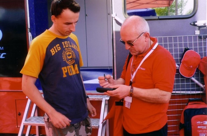 Jerzy Mazur i Robert Kubica