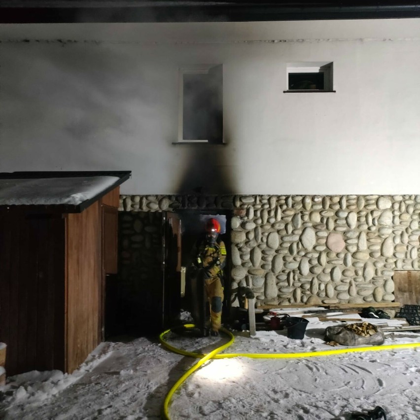 Pożar budynku mieszalnego w Zakopanem