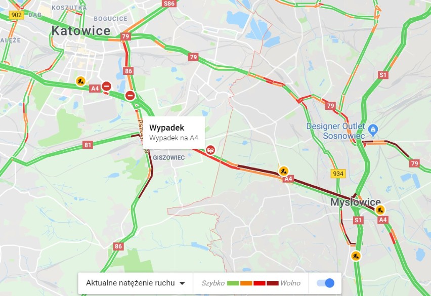 Katowice: Wypadek na autostradzie A4. Zderzenie autolawety z TIR-em, są ranni. Lądował LPR [ZDJĘCIA]