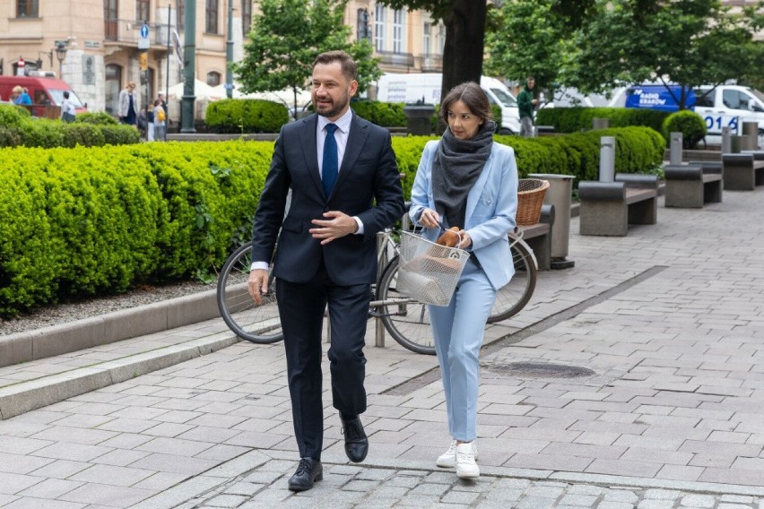 Prezydent Krakowa Aleksander Miszalski wraz z żoną Anną...