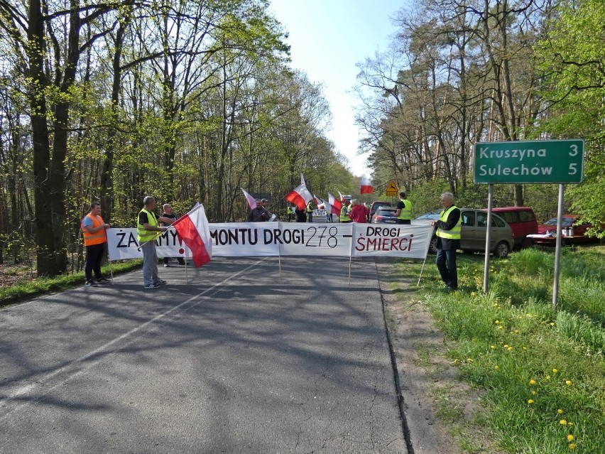 Mieszkańcy gminy Trzebiechów zablokowali wojewódzką drogę nr...