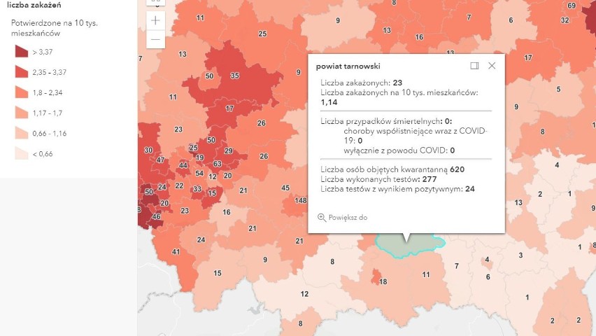 Koronawirus. Wzrost liczby zakażeń SARS-CoV-2 w Tarnowie oraz powiatach: tarnowskim, dąbrowskim, brzeskim i bocheńskim [AKTUALIZACJA 6.05]