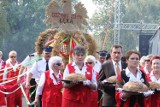 Dożynki diecezji sosnowieckiej 2014: wieńce dożynkowe, chleb i występy kół gospodyń wiejskich