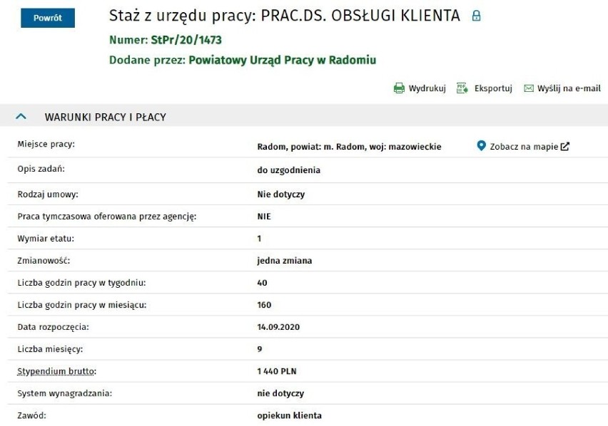 Praca w Radomiu. Zobacz oferty pracy i staży - wrzesień 2020