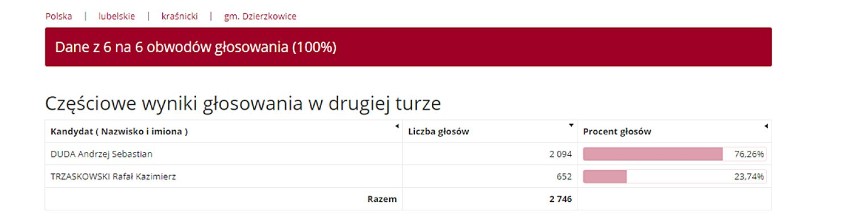 Wyniki II tury wyborów prezydenckich 2020. Tak głosowali mieszkańcy Kraśnika i pow. kraśnickiego