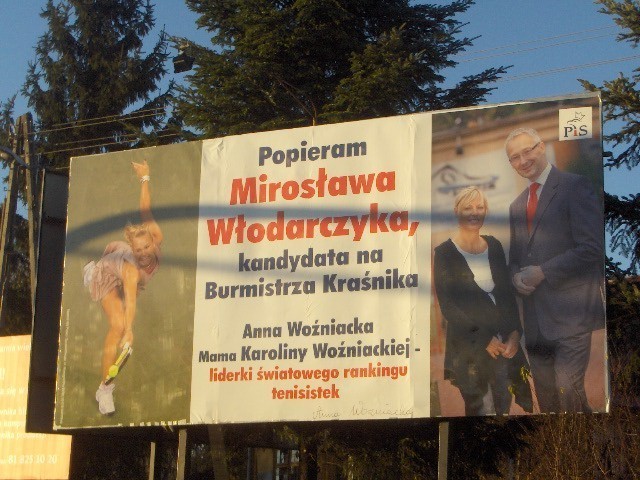 Rodzina najlepszej tenisistki świata popiera kandydaturę Mirosława Włodarczyka.