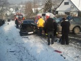 Wypadek w Juszczynie. Trzy osoby zostały ranne [ZDJĘCIA]