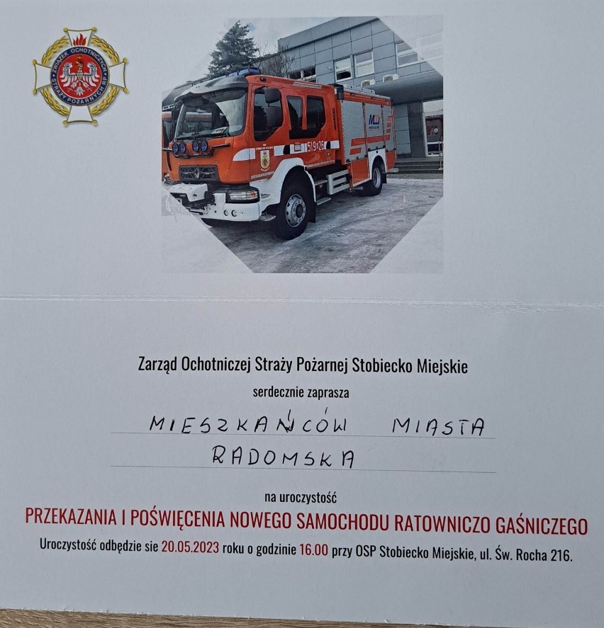 Strażacy z OSP Stobiecko Miejskie w sobotę (20 maja) o...