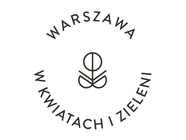 Logotyp WARSZAWA W KWIATACH I ZIELENI