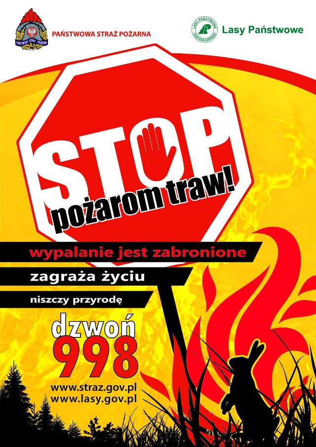 Straż pożarna w Żorach: stop wypalaniu traw