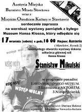 Stanisław Mikulski w Sławkowie na otwarciu wystawy Hansa Klossa