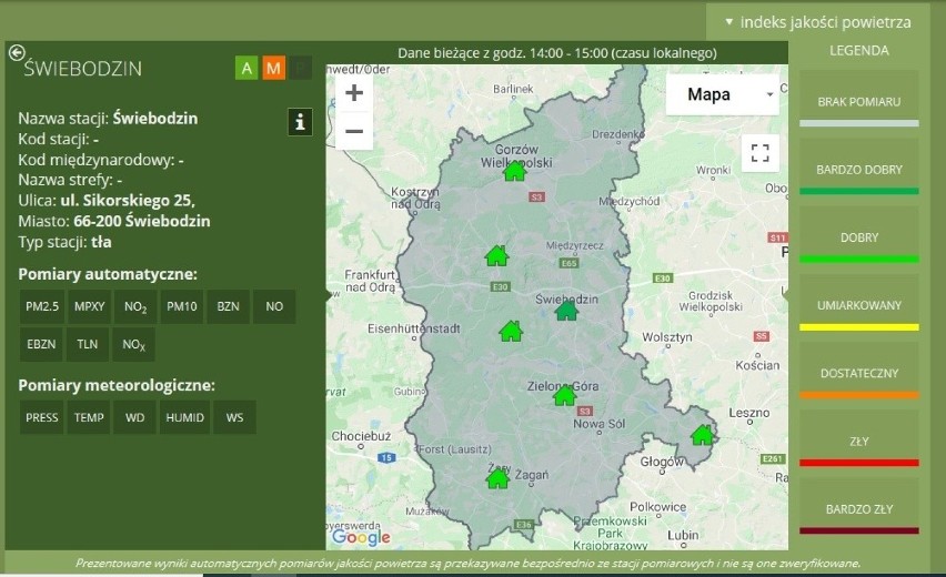 Stacja monitorowania powietrza w Świebodzinie