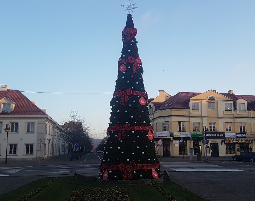 Włocławek jak z bajki już w czwartek: świecące dekoracje w centrum miasta, powitanie świętego Mikołaja, piękna choinka 