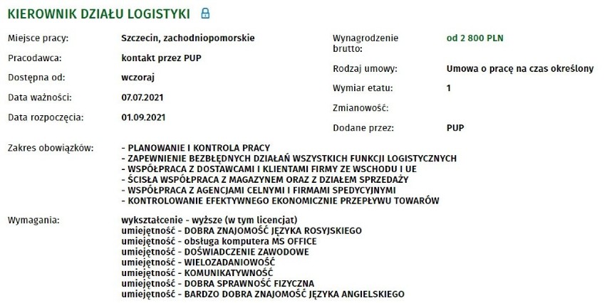 Nowe oferty pracy w Szczecinie