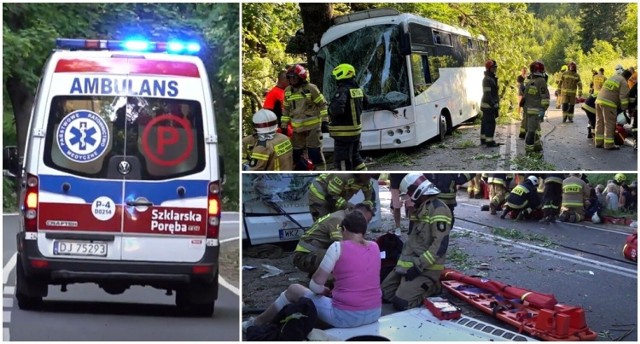 Wypadek autokaru na Przełęczy Kowarskiej 26.06.2022