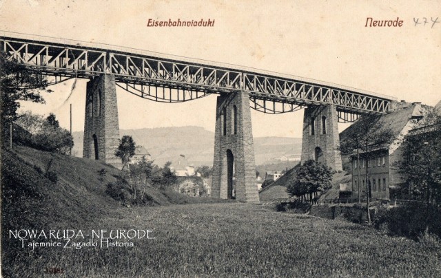 Noworudzki Czarny Most od strony ulicy Cichej w roku 1925. Pocztówka ze zbiorów autora.