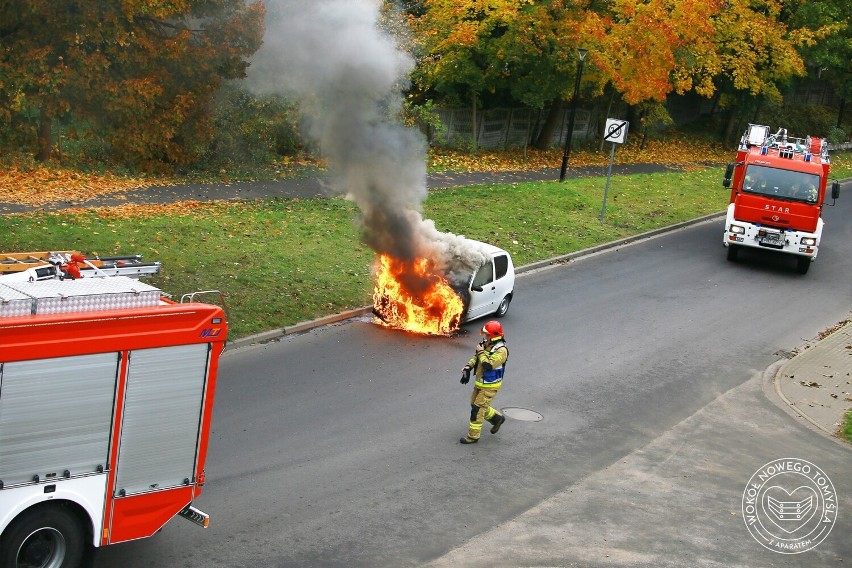 Pożar pozostawionego auta