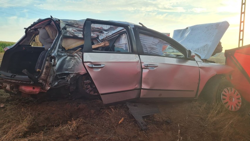 Śmiertelny wypadek na drodze między Czaczem i Przysieką Polską. Samochód uderzył w drzewo, zginął 23-letni mężczyzna [ZDJĘCIA]