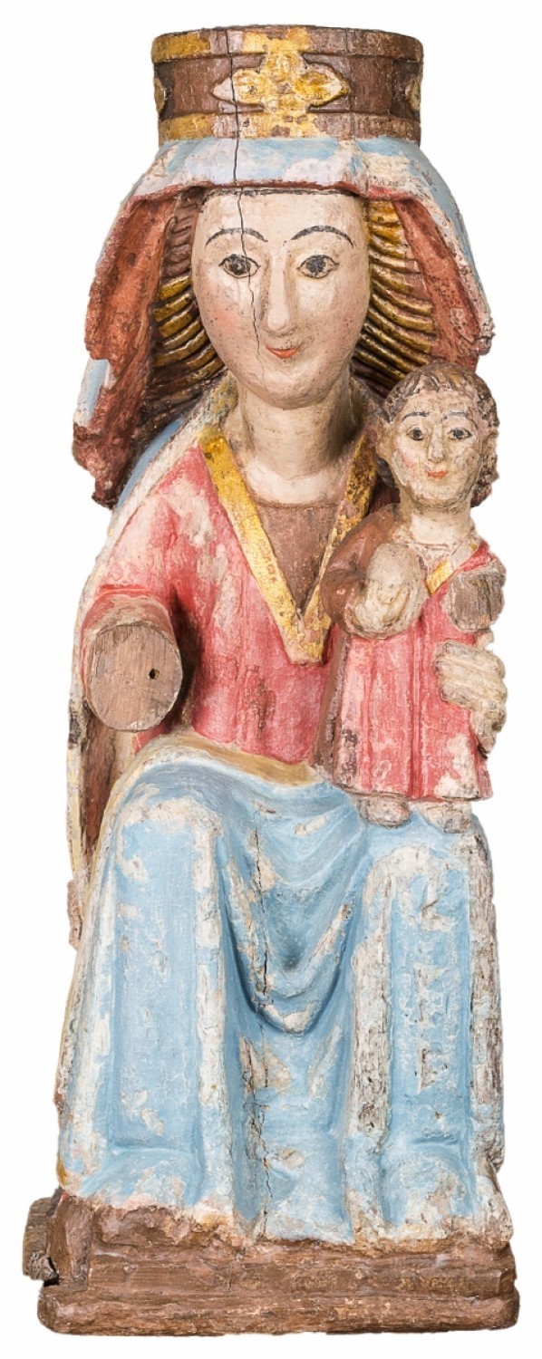 Rzeźba Madonny z dzieciątkiem, drewno lipowe. Warsztat...