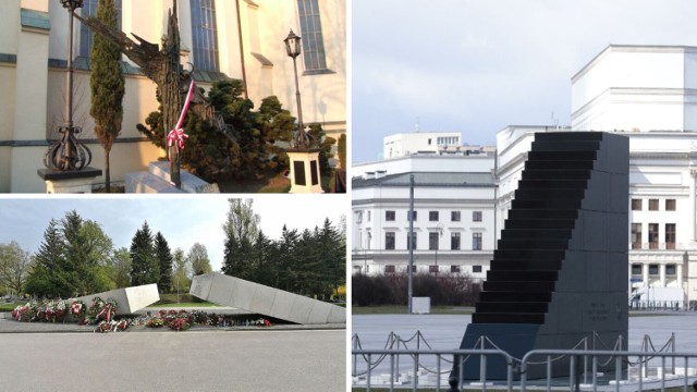 Warszawskie miejsca poświęcone ofiarom tragedii z 10 kwietnia 2010 roku.