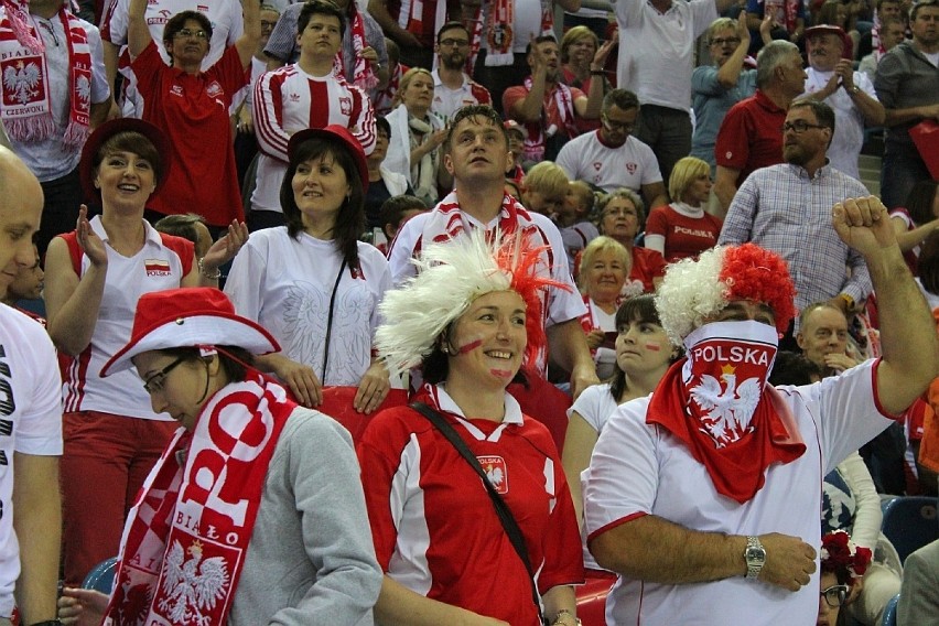 Kibice na meczu Polska-Brazylia w Kraków Arenie