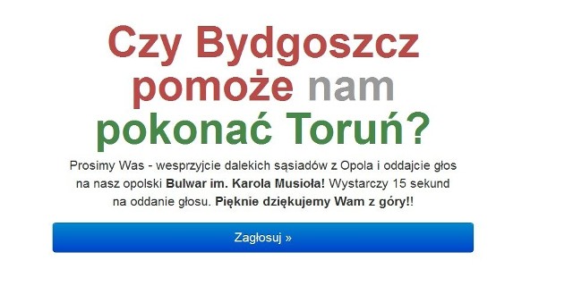 Głosowanie Dulux Toruń - nieczysta zagrywka Opola